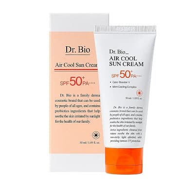 DR. BIO УВЛАЖНЯЮЩИЙ СОЛНЦЕЗАЩИТНЫЙ КРЕМ С ПРОБИОТИКАМИ AIR COOL SUN CREAM SPF 50+/PA++++ 50ml,